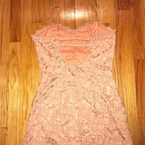 Forever 21, pink lace sweetheart neckline